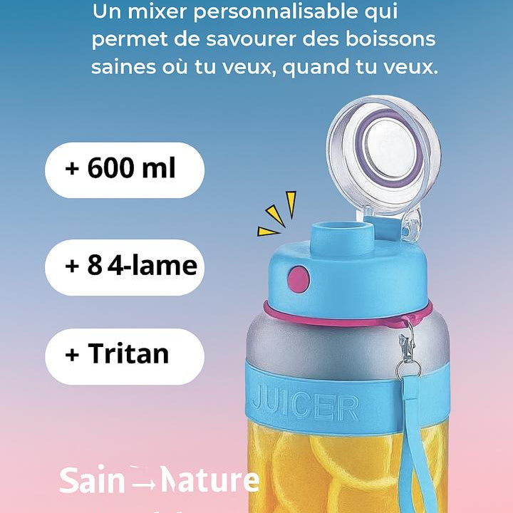 Presse-agrumes électrique, milk-shakes, jus naturel, préparation et mixage surgelés
